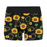 sunflower golden polygonal shapes Men's All Over Print Boxer Briefs Men's Underwear