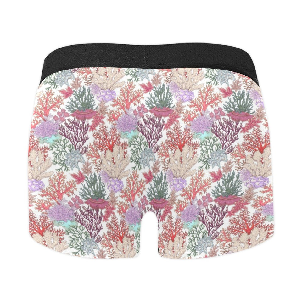 Coral Reef Pattern Print Design 03 Men's All Over Print Boxer Briefs Men's Underwear