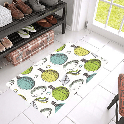 Hot Air Balloon Bird Cloud Pattern Doormat
