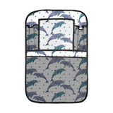 Dolphins pattern dotted background Car Seat Back Organizer
