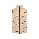 Cute raccoon heart pattern Women's Padded Vest