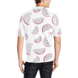 dragon fruit pattern Men's All Over Print Polo Shirt