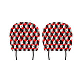 Dice Pattern Print Design 02 Car Headrest Cover