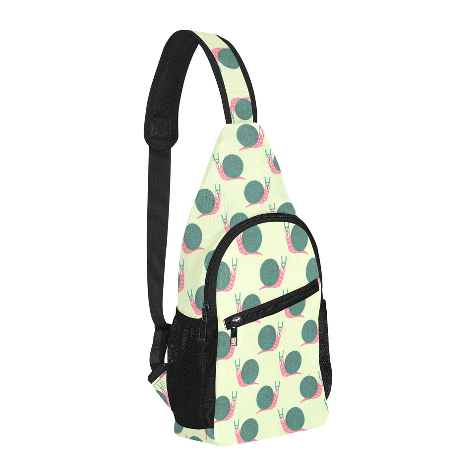 Snail Pattern Print Design 04 All Over Print Chest Bag
