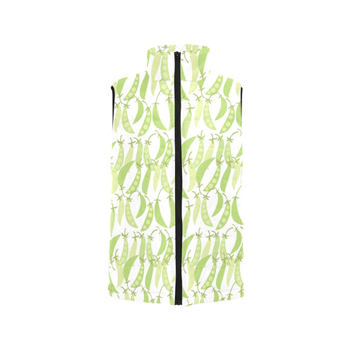 Green Peas Pattern Print Design 03 Men's Padded Vest