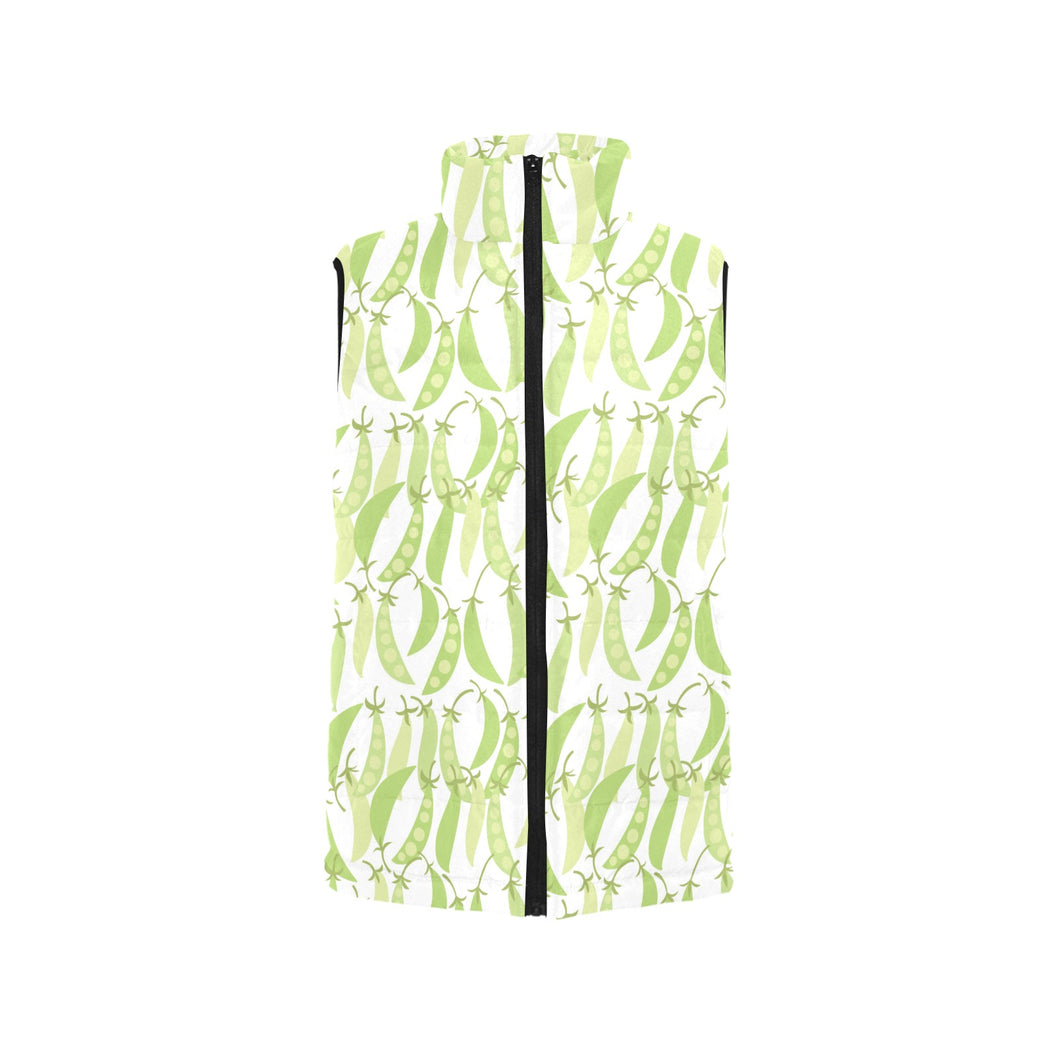 Green Peas Pattern Print Design 03 Men's Padded Vest