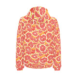 Tropical grapefruit pattern Men's Padded Hooded Jacket