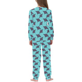 Stingray Pattern Print Design 02 Kids' Boys' Girls' All Over Print Pajama Set