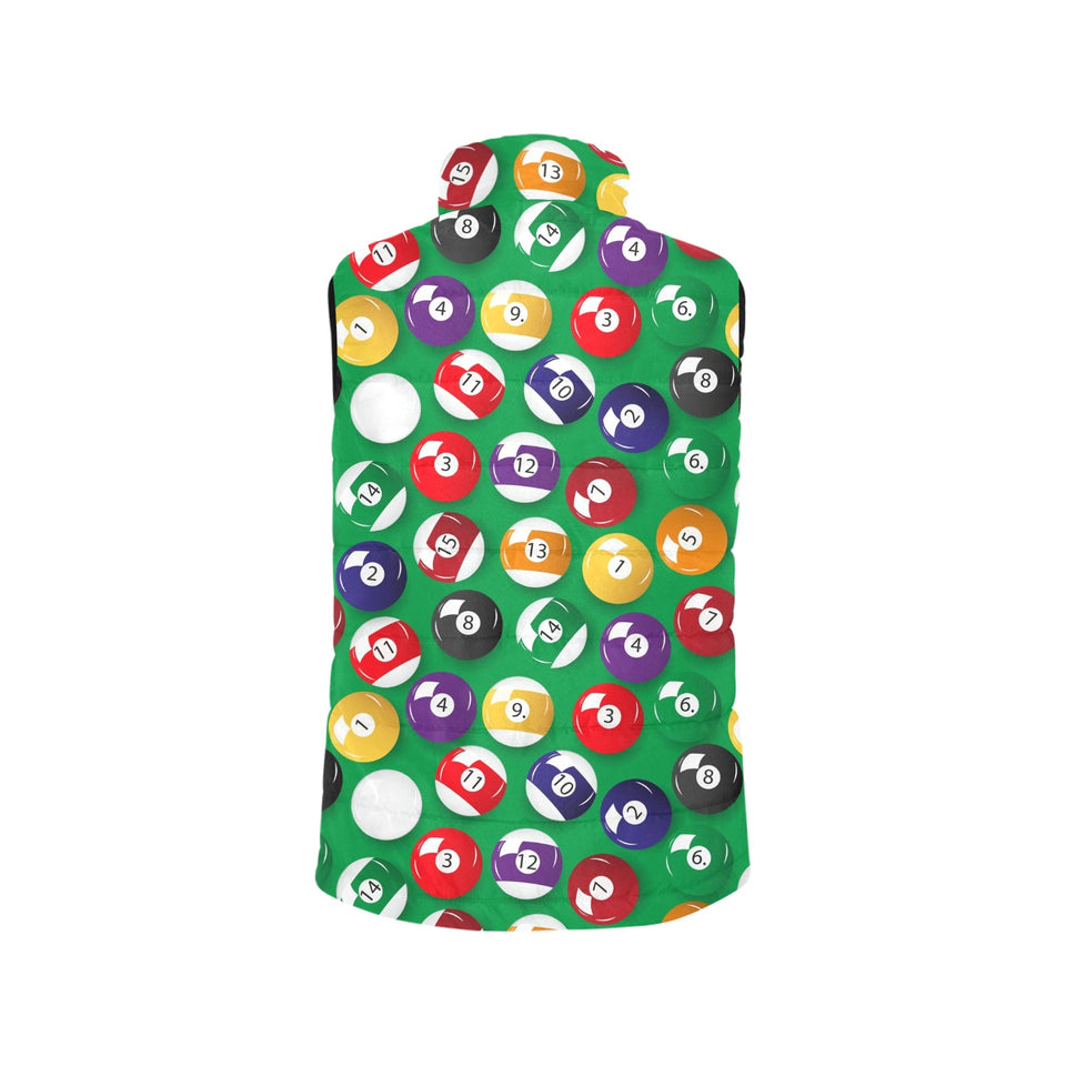 Billiard Ball Pattern Print Design 02 Men's Padded Vest
