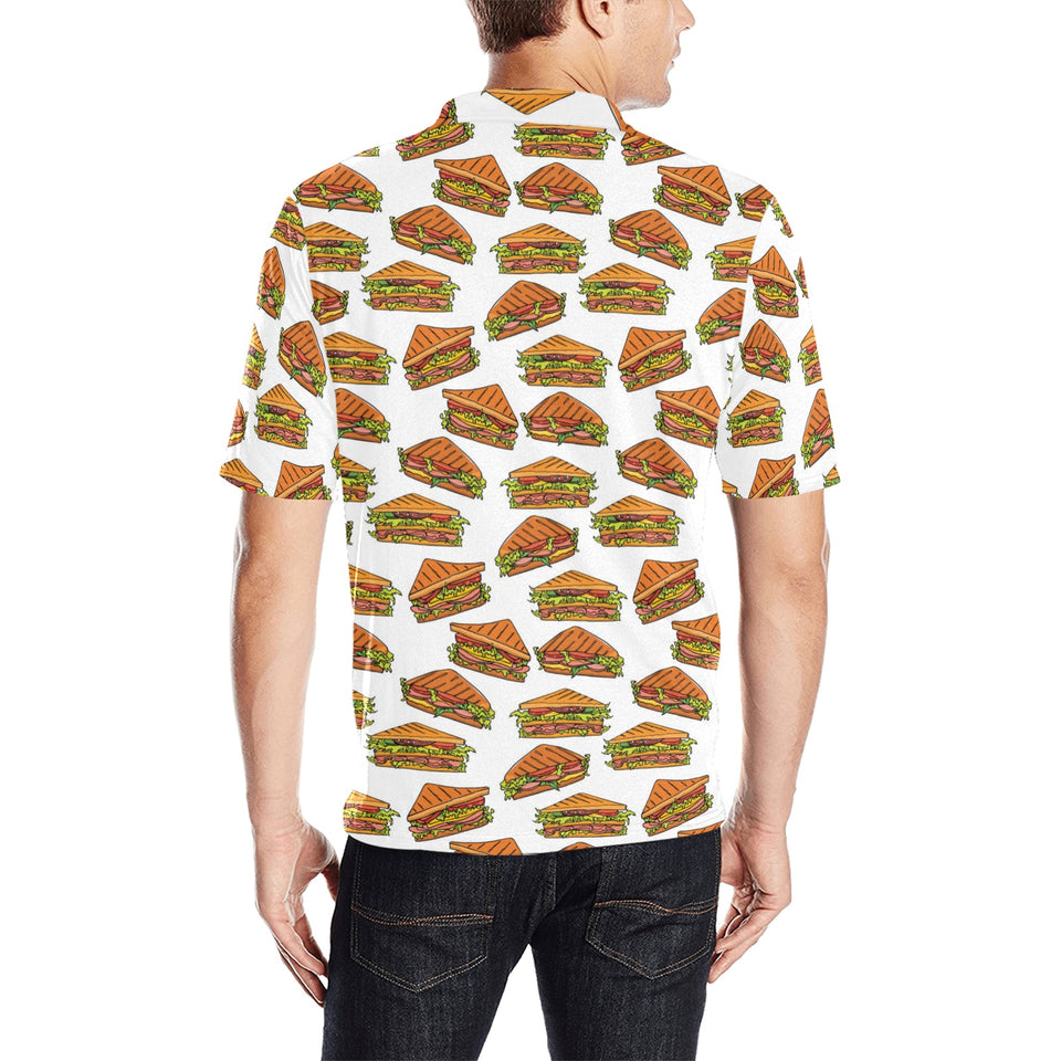Sandwich Pattern Print Design 02 Men's All Over Print Polo Shirt