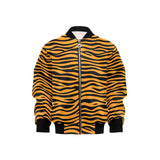 Bengal tigers skin print pattern background Kids' Boys' Girls' Bomber Jacket