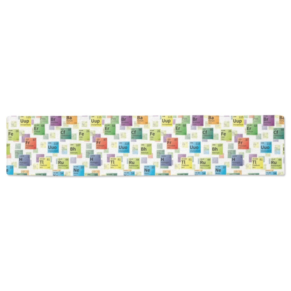 Chemistry Periodic Table Pattern Print Design 05 Table Runner