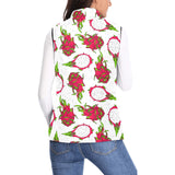 dragon fruits white background Women's Padded Vest