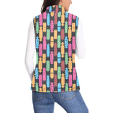 Skate Board Pattern Print Design 02 Women's Padded Vest
