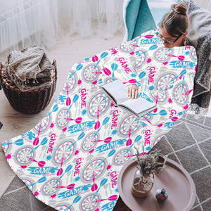 Darts Pattern Print Design 01 Blanket Robe with Sleeves