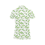Green Peas Pattern Print Design 04 Women's All Over Print Polo Shirt