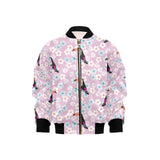 Beautiful toucan flower leaves Kids' Boys' Girls' Bomber Jacket