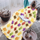 Bread Toast Pattern Print Design 02 Blanket Robe with Sleeves