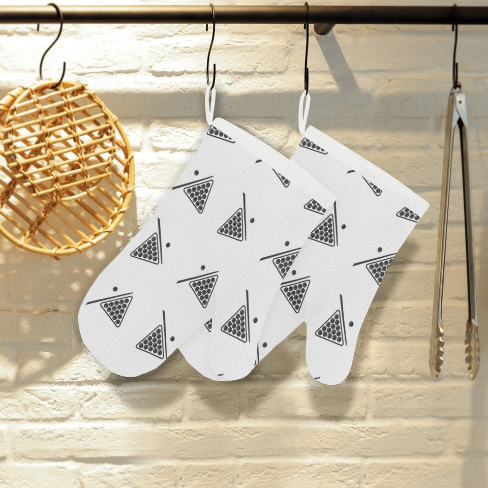 Billiard Ball Pattern Print Design 03 Heat Resistant Oven Mitts