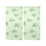 broccoli sketch pattern Gauze Curtain