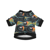 Bowling balls flame pattern All Over Print Pet Dog Round Neck Fuzzy Shirt