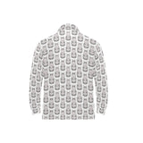 Hippopotamus Pattern Print Design 05 Men's Long Sleeve Polo Shirt