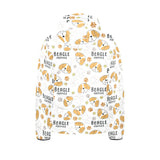 Cute beagle dog pattern background Kids' Boys' Girls' Padded Hooded Jacket