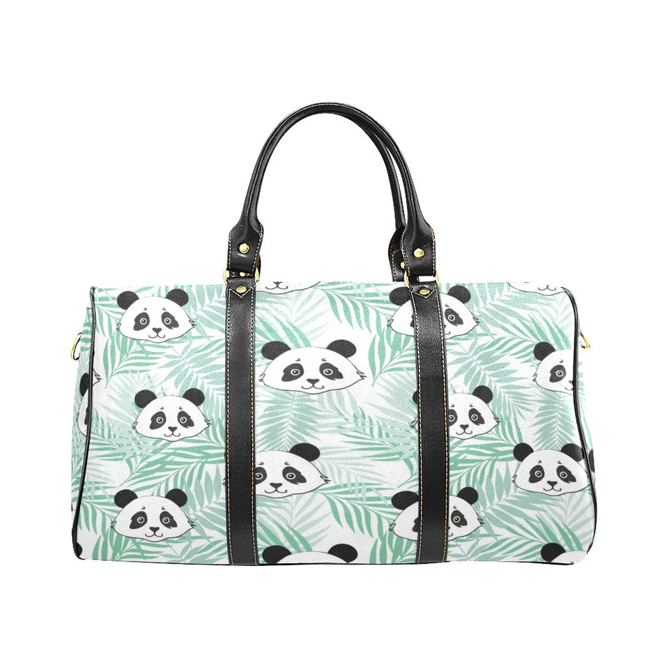 Panda pattern tropical leaves background Travel Bag