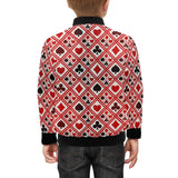 Casino Cards Suits Pattern Print Design 03 Kids' Boys' Girls' Bomber Jacket