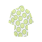 Cucumber slices pattern Women's All Over Print Hawaiian Shirt