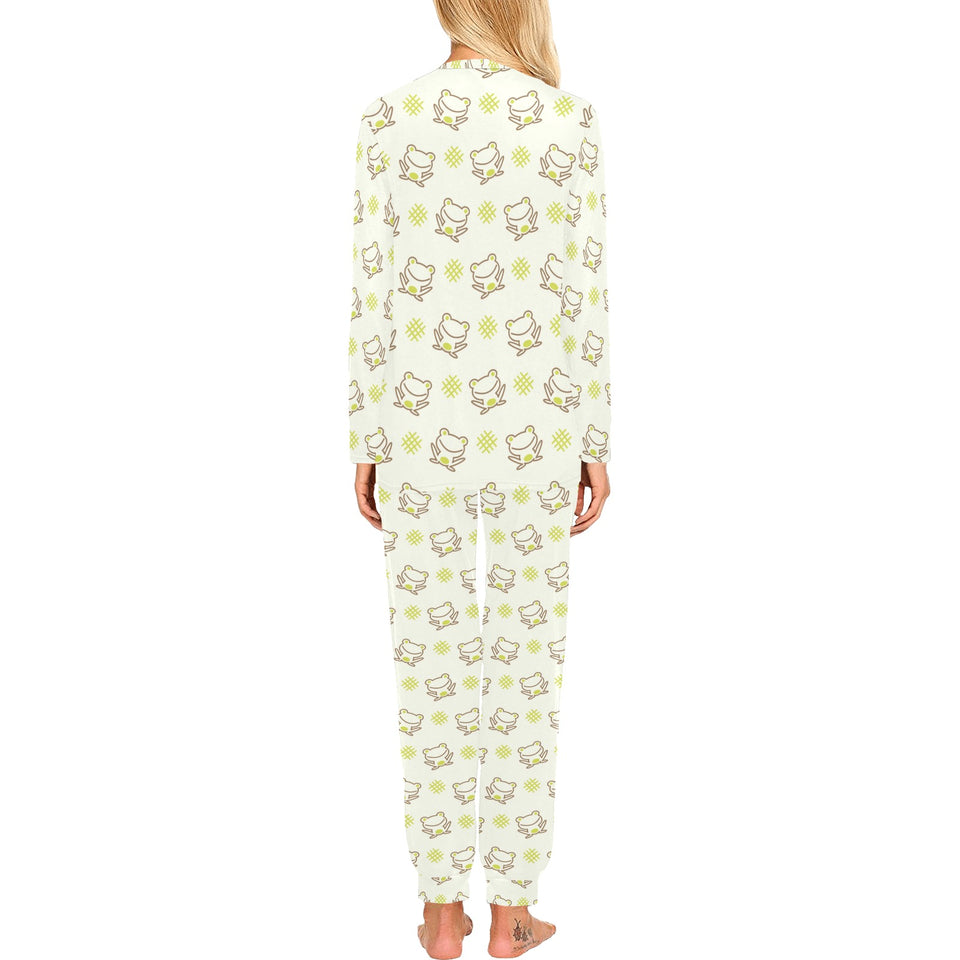 Cute cartoon frog baby pattern Women's All Over Print Pajama Set