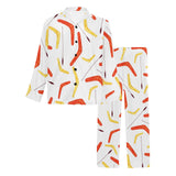 Waterclor boomerang Australian aboriginal ornament Men's Long Pajama Set