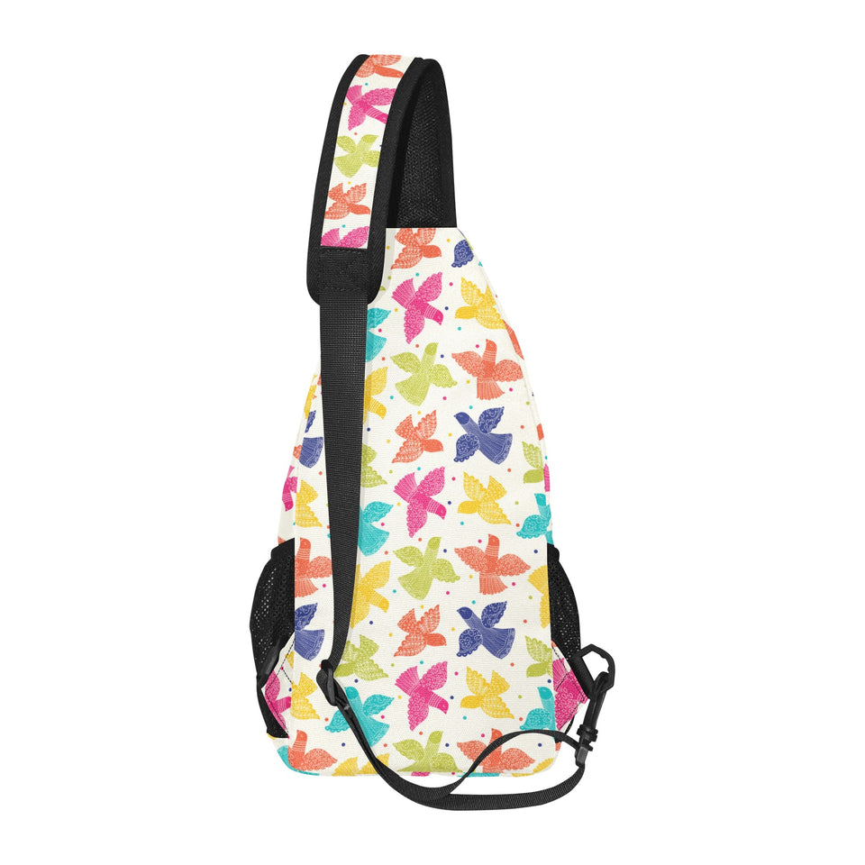 Pigeon Pattern Print Design 01 All Over Print Chest Bag