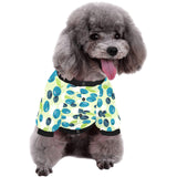 blueberry flower pattern All Over Print Pet Dog Round Neck Fuzzy Shirt