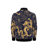 Gold dragon pattern Kids' Boys' Girls' Bomber Jacket