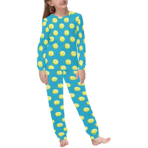 Tennis Pattern Print Design 05 Kids' Boys' Girls' All Over Print Pajama Set