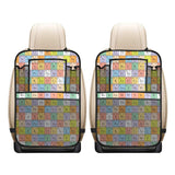 Chemistry Periodic Table Pattern Print Design 01 Car Seat Back Organizer