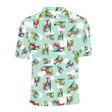 Helicopter design pattern Men's All Over Print Polo Shirt