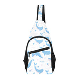 Blue whale pattern All Over Print Chest Bag