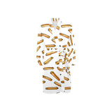 French fries potato pattern Men's Long Sleeve Belted Night Robe