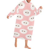 Cute sheep pattern Blanket Robe with Sleeves