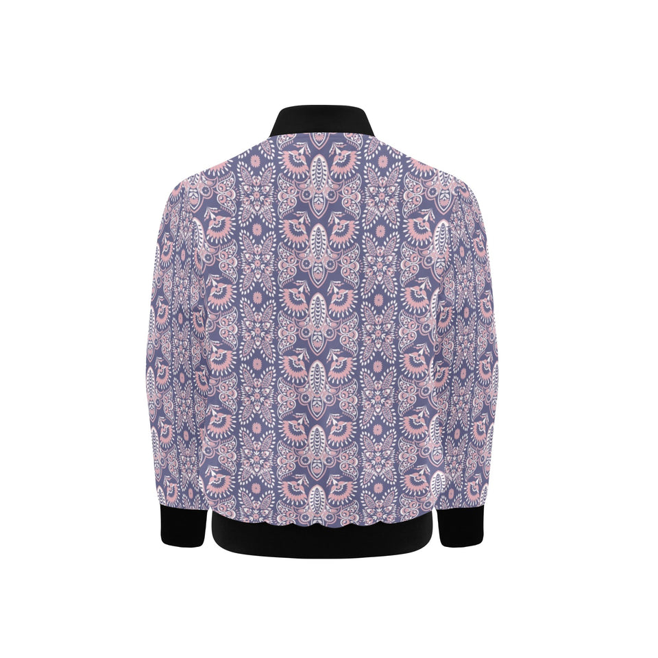 Indian Batik Style pattern Kids' Boys' Girls' Bomber Jacket