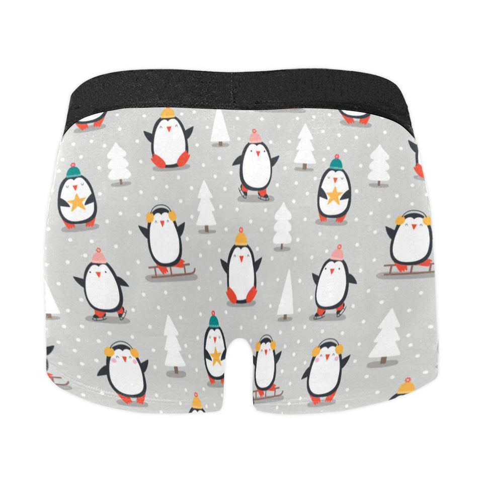 Cute Penguin christmas pattern Men's All Over Print Boxer Briefs Men's Underwear