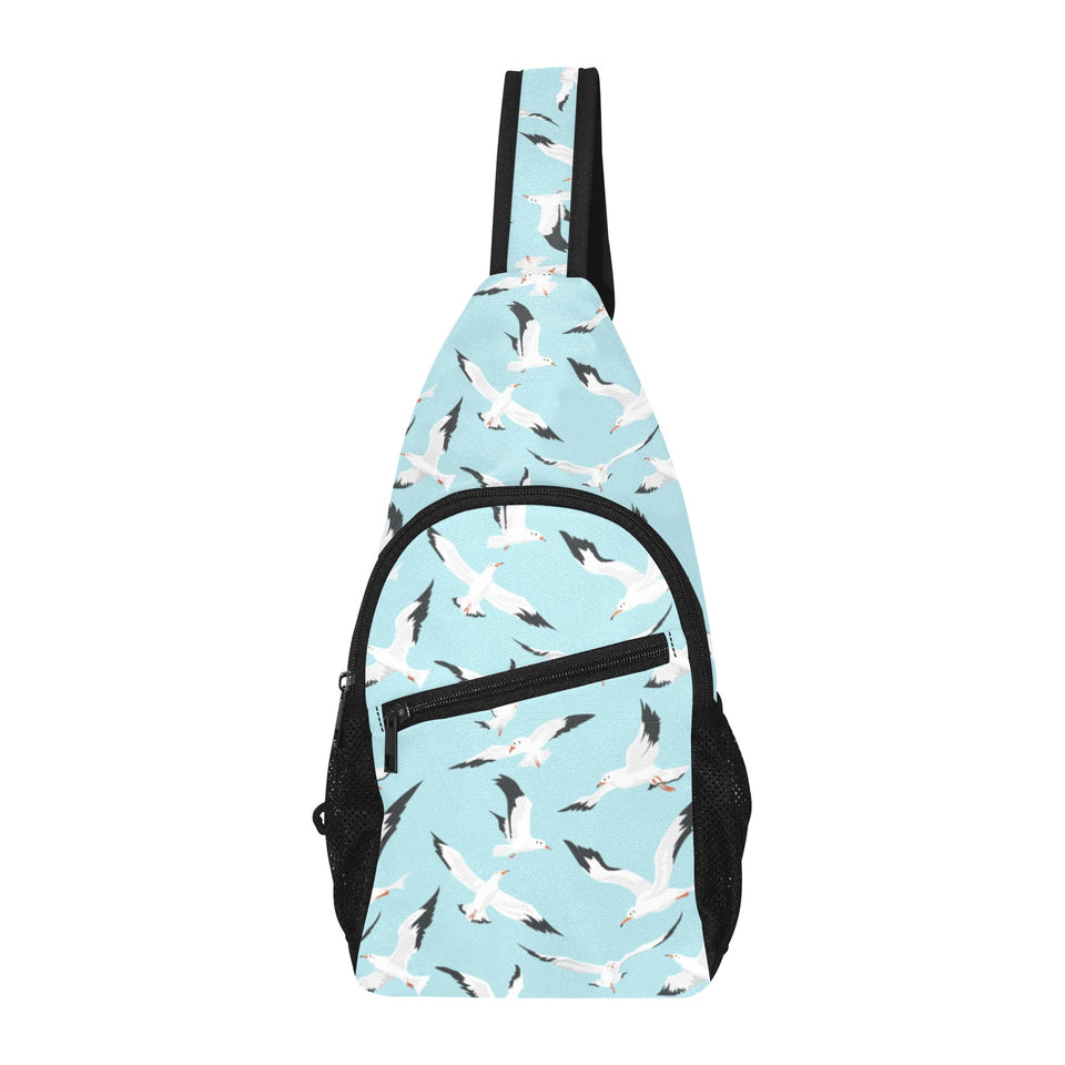 Seagull Pattern Print Design 01 All Over Print Chest Bag