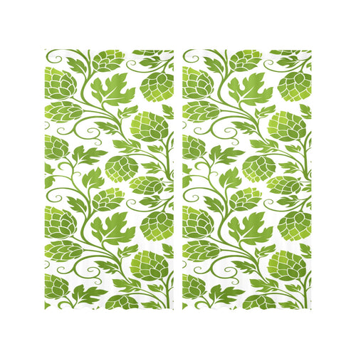 Hop design pattern Gauze Curtain