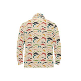 Mustache Beard Pattern Print Design 03 Men's Long Sleeve Polo Shirt