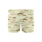 Mustache Beard Pattern Print Design 01 Men's Swimming Trunks