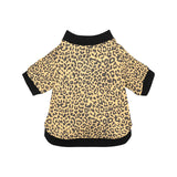 Leopard skin print All Over Print Pet Dog Round Neck Fuzzy Shirt