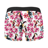 Toucan flower design pattern Men's All Over Print Boxer Briefs Men's Underwear