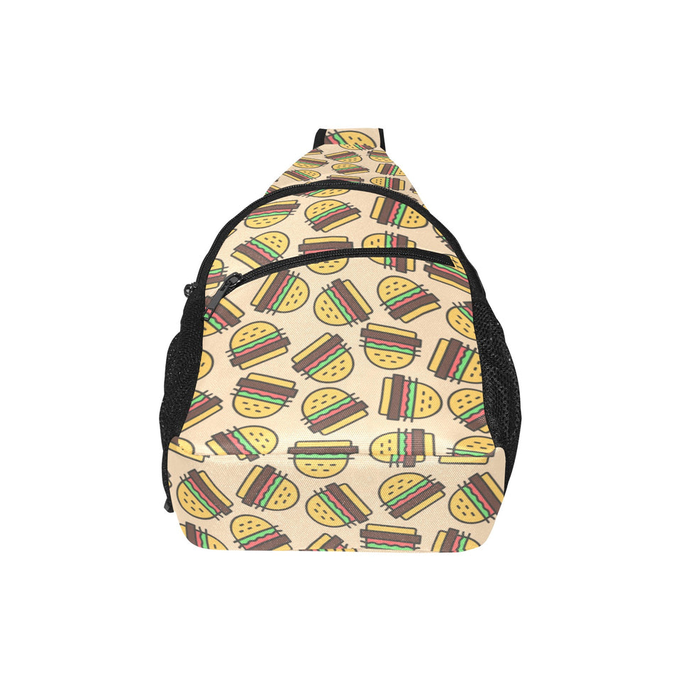 Hamburger Pattern Print Design 01 All Over Print Chest Bag
